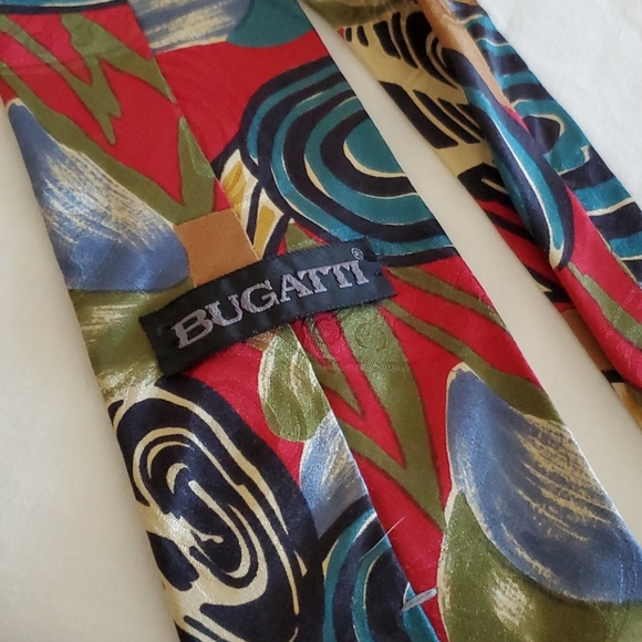 Bugatti multicolor silk tie - Picture 4 of 4